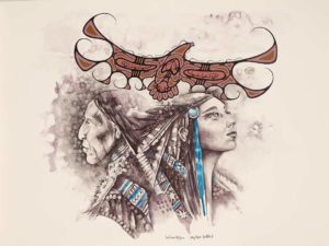 Friends United - Native Art - Canada - Collaboration Halina Stopyra and Jay Bell Redbird