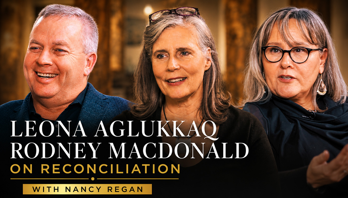Leona Aglukkaq and Rodney MacDonald discuss reconciliation and Indigenous knowledge at Friends United