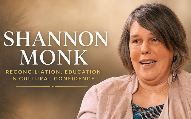 Shannon Monk speaks with Nancy Regan about reconciliation, education and cultural confidence at Friends United in Unama’ki, Cape Breton.