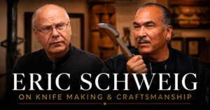 Eric Schweig discusses knife making, reclaimed steel, and craftsmanship with Rolf Bouman at Friends United.