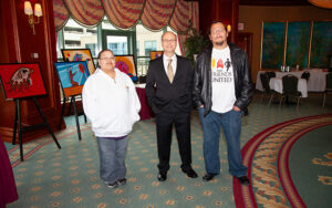 Amanda Julian, Rolf Bouman and Darren Julian at the Friends United Halifax Exhibition 2013 at Casino Nova Scotia in Halifax, Nova Scotia.