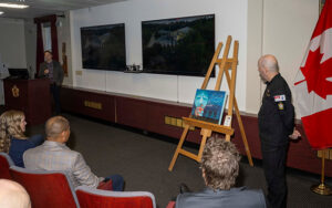 Presentation of Loretta Gould artwork Humbled by our Teachings at the Canadian Forces College
