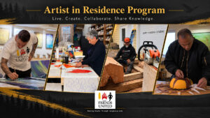 Friends United Artist in Residence Program featuring Indigenous artists creating, collaborating and sharing knowledge