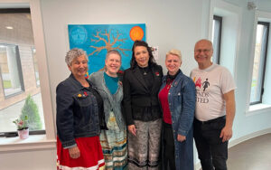 Melinda Robertson, Shannon Monk, Melanie Robinson-Purdy, Elena Paul, and Rolf Bouman at the Indigenous Women’s Shelter