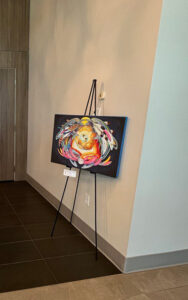 Artwork by Mindy Eva Ouellet displayed at the Halifax Chamber of Commerce in Halifax, Nova Scotia