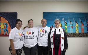Shianne Gould, Loretta Gould, Rolf Bouman and Laurie Halfpenny MacQuarrie at Wagmatcook Provincial Court