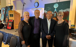 Elena Paul, Rolf Bouman, Hereditary Chief Stephen Augustine and Leona Aglukkaq at the Caleb’s Courage fundraiser