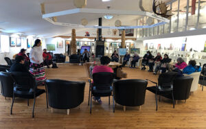 Mi’kmaw women and Elders gathered at the Friends United International Convention Centre